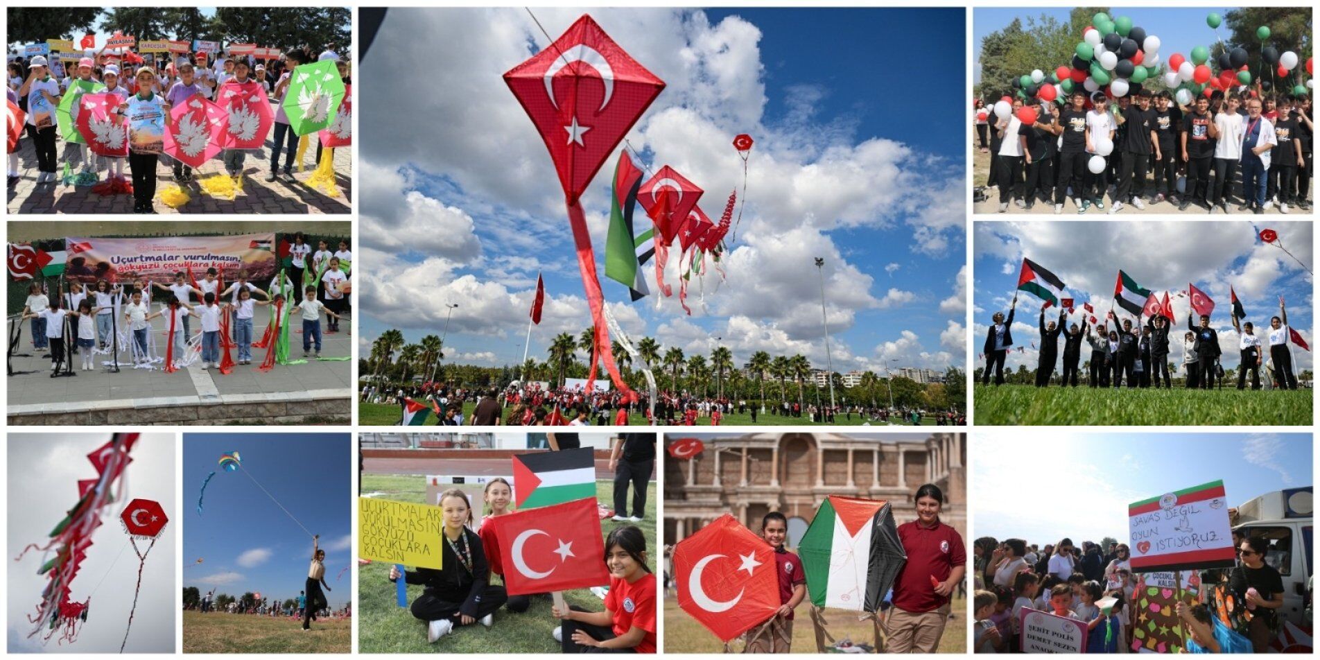 Uçurtmalar, Gazzeli çocuklar için Türkiye'nin dört bir yanında gökyüzüyle buluştu