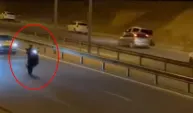 Siirt'te motosiklet sürücülerinin tehlikeli hareketleri kamerada