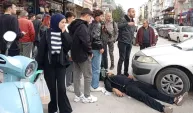 Otomobille çarpışan motosiklet sürücüsü yaralandı