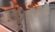 Sarıyer’de 5 katlı binanın çatısı alev alev yandı; mahallede panik yaşandı