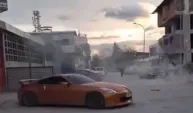 Trafikten menedilen otomobilini aldıktan sonra yine drift yaptı