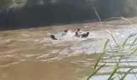 Eda ve Şahin'in nehirde akıntıya kapıldıkları anlar kamerada