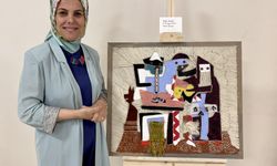 Picasso'nun "üç müzisyen" tablosunu halıya nakşetti