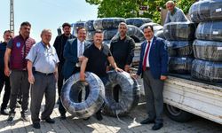 Atık plastiklerden elde edilen damlama su boruları başkentli çiftçilere ulaşmaya başladı