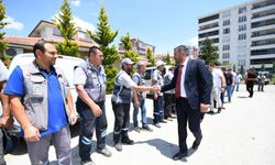 Çetin’den personelle bayramlaşma mesaisi