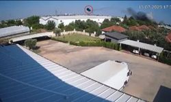 Patlayan kazanın 300 metre uçtuğu anların görüntüsü ortaya çıktı