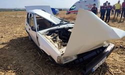 Tekirdağ'da otomobil takla attı: 1 ölü, 2 yaralı