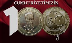 Cumhuriyet'in 100'üncü yılına özel madeni 5 lira basıldı