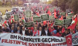 Eğitim-Bir-Sen'den İsrail'e yürüyüşlü protesto