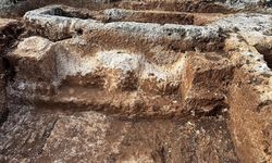 Perre Antik Kenti'nde 1800 yıllık boğa başı kabartması bulundu