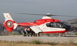 Hava ambulansı kalp krizi geçiren 97 yaşındaki hasta için havalandı