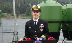 Türkiye'nin ilk kadın amirali, TCG Nusret ile seyir yaptı