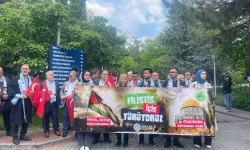 Ankara Üniversitesi'nde Filistin'e destek yürüyüşü