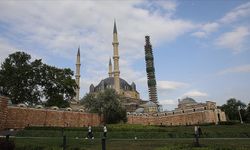 Selimiye Camisi'nde dış cephe taş onarımlarında sona gelindi