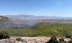 Eğirdir Gölü'nde 'metan gazı' yangını