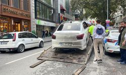 Abartı egzoz ve havalı süspansiyonla yakalandı, otomobili çekildi