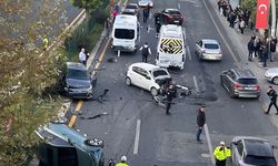 Ankara'da zincirleme kaza; 8 araç birbirine girdi