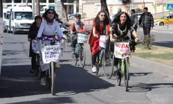 Diyarbakır’da kadınlar, ‘8 Mart’ için pedal çevirdi