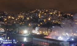 Limanda sahasındaki vinç, yangında kullanılamaz hale geldi