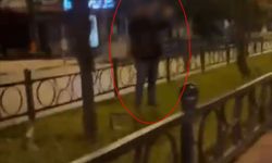 Türk bayrağını yakmaya çalıştığı öne sürülen şüpheli, kadın tepki gösterince kaçtı