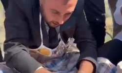 Bolu'da arkadaşları damada gözleme yaptırdı