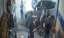 Küçükçekmece’de iş yerindeki kavga güvenlik kamerasında