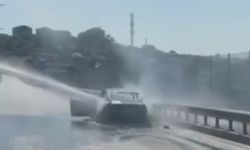 Beykoz'da otomobil alev alev yandı