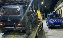 Çanakkale'de Tuz Gölü'nde 'drift' yapan sürücünün aracı trafikten menedildi