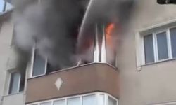 Küçükçekmece’de 8 katlı binada çıkan yangın söndürüldü