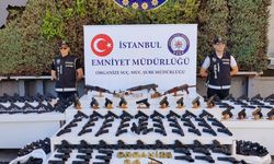 Organize suç örgütüne yönelik operasyonda ele geçirilenler emniyette sergilendi