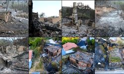 Karabük'te orman yangınlarının yol açtığı hasar görüntülendi