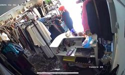 5 bin liralık gömleği çaldı; o anlar kamerada