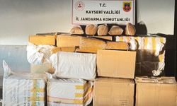 Kayseri'de yolcu otobüsünde 750 kilogram kaçak tütün ele geçirildi