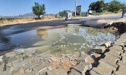 Bodrum’da ana su isale hattı patladı, tonlarca su boşa aktı