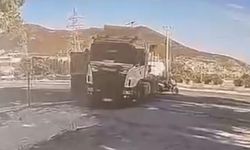 TIR şoförünün dikkati kazayı önledi