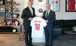 Kocaelispor Başkanı Recep Durul, TFF Başkanı Hacıosmanoğlu'nu ziyaret etti
