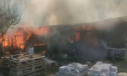 Kaynak yapılırken çıkan kıvılcım bağ evini kül etti