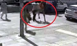 Yol verme kavgasında darbedilen kadın yaralandı; o anlar kamerada