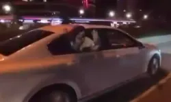 Korsan takside şoför ile tartışıp camdan bağırarak yardım istedi