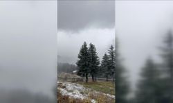 Ilgaz Dağı'na mevsimin ilk karı düştü