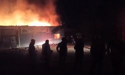 Amasya'da soğan deposu alev alev yandı