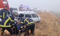 Çorum'da yoğun siste zincirleme kaza; 5 yaralı