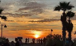 Gün batımı Hatay'da görsel şölene dönüştü
