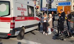 Otomobile çarpan motosiklet sürücüsü yaralandı