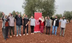 Kilis 7 Aralık Üniversitesinden köylüye uygulamalı zeytin hasadı eğitimi