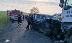 Tekirdağ'da beton mikseri ile minibüs çarpıştı: 1 ölü