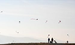 Tarihi Hasankeyf ilçesinde uçurtmalar hakları ihlal edilen çocuklar için uçuruldu