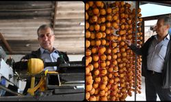 Trabzon hurmasını kendi tasarladığı aletlerle kurutup gelirini katladı
