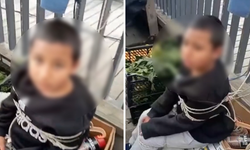 Pazarda eşofman çalan çocuğu iple bağlayan şüpheliler gözaltına alındı