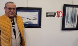 Sanatçı Ferman Aydın resmi “ya şiirindir ya da şiirin rengi” sözleriyle yorumluyor